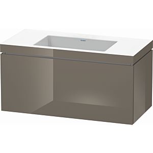 Duravit L-Cube vanity unit LC6918N8989 100 x 48 cm, without tap hole, flannel gray high gloss, 2000 pull-out