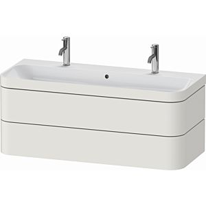 Duravit Happy D.2 Plus meuble sous-lavabo HP4640O39390000 117,5x49cm, avec 1 trou pour robinetterie, 2 tiroirs, nordic blanc