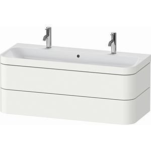 Duravit Happy D.2 Plus meuble sous-lavabo HP4640O36360000 117,5x49cm, avec 1 trou pour robinetterie, 2 tiroirs, blanc