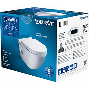 Duravit Starck 3 wall WC set 42000900A1 with WC seat, white
