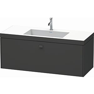Duravit Brioso c-bonded washbasin with substructure BR4603O4949, 120x48cm, Graphite Matt , 2000 tap hole