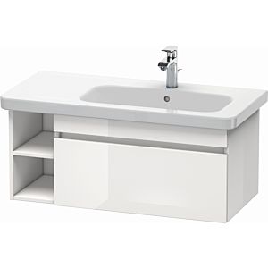 Duravit DuraStyle vanity unit DS639602243 93 x 44.8 cm, basin on the right, white high gloss / basalt matt, 2000 pull-out