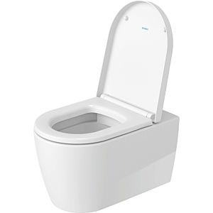 Duravit Me by Starck Wand-Tiefspül-WC Set 45790920A1 rimless, weiß, mit WC-Sitz und Befestigungssystem Durafix