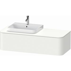 Duravit Happy D.2 Plus meuble sous-lavabo HP4932L3636 130x55cm, 1 tiroir, pour lavabo sur meuble, vasque à gauche, blanc mat
