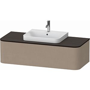 Duravit Happy D.2 Plus meuble sous-vasque HP4932M7575 130x55cm, 1 tiroir, pour lavabo sur meuble, vasque au milieu, lin