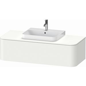 Duravit Happy D.2 Plus vanity unit HP4942M3636 130x55cm, 1 pull-out, for countertop basin, basin in the middle, white satin finish