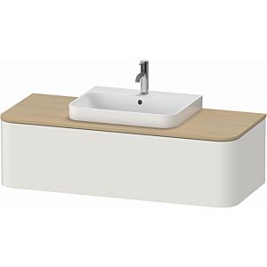 Duravit Happy D.2 Plus meuble sous-lavabo HP4942M3939 130x55cm, 1 tiroir, pour vasque à poser, vasque au milieu, nordic blanc mat