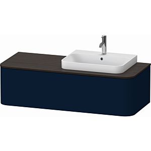 Duravit Happy D.2 Plus vanity unit HP4942R9898 130x55cm, 1 pull-out, for countertop basin, basin on the right, midnight blue satin finish