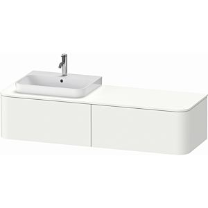 Duravit Happy D.2 Plus vanity unit HP4944L3636 160x55cm, 2 drawers, for countertop basin, basin left, white satin finish