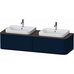 Duravit Happy D.2 Plus vanity unit HP4946B9898 160x55cm, 2 drawers, for countertop basin, basin on both sides, midnight blue satin finish