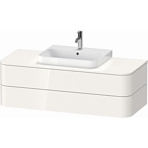 Duravit Happy D.2 Plus meuble sous-vasque HP496202222 130x55cm, 2 tiroirs, pour lavabo sous vasque, blanc high gloss