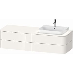 Duravit Happy D.2 Plus vanity unit HP4973R2222 160x55cm, for console, 4 drawers, for countertop basin, right, white high gloss
