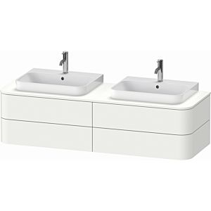 Duravit Happy D.2 Plus vanity unit HP4974B3636 160x55cm, for console, 4 drawers, for countertop basin, on both sides, white satin matt