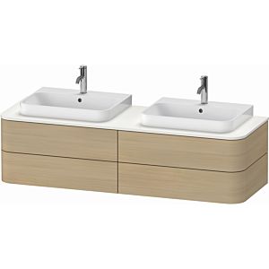 Duravit Happy D.2 Plus vanity unit HP4974B7171 160x55cm, for console, 4 drawers, for countertop basin, on both sides, Mediterranean oak