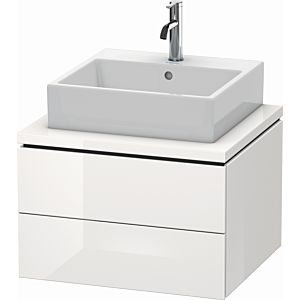 L-Cube Duravit vasque LC581508585 62 x 54,7 cm, blanc brillant, pour console, 2 tiroirs