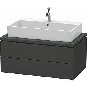 Duravit L-Cube vanity unit LC581804949 92 x 54.7 cm, matt graphite, for console, 2 drawers