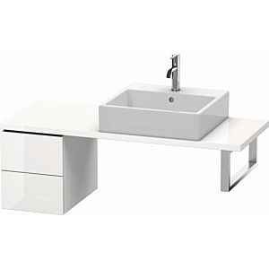 Duravit L-Cube Unterschrank LC582502222 32 x 47,7 cm, weiß hochglanz, für Konsole, 2 Schubkästen