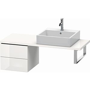 Duravit L-Cube Unterschrank LC582608585 42 x 47,7 cm, weiß hochglanz, für Konsole, 2 Schubkästen