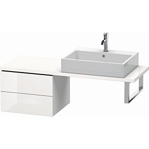 Duravit L-Cube Unterschrank LC582702222 52 x 47,7 cm, weiß hochglanz, für Konsole, 2 Schubkästen