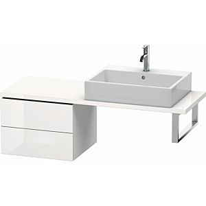 Duravit L-Cube Unterschrank LC582708585 52 x 47,7 cm, weiß hochglanz, für Konsole, 2 Schubkästen