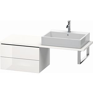 Duravit L-Cube Unterschrank LC582802222 62 x 47,7 cm, weiß hochglanz, für Konsole, 2 Schubkästen