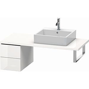 Duravit L-Cube Unterschrank LC583502222 32 x 54,7 cm, weiß hochglanz, für Konsole, 2 Schubkästen