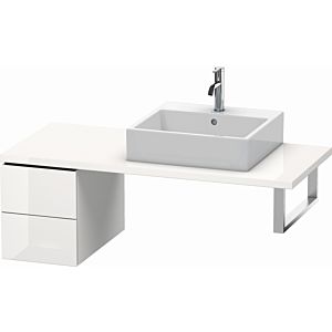 Duravit L-Cube Unterschrank LC583508585 32 x 54,7 cm, weiß hochglanz, für Konsole, 2 Schubkästen