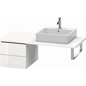 Duravit L-Cube Unterschrank LC583608585 42 x 54,7 cm, weiß hochglanz, für Konsole, 2 Schubkästen