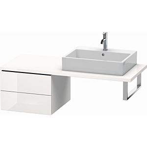 Duravit L-Cube Unterschrank LC583702222 52 x 54,7 cm, weiß hochglanz, für Konsole, 2 Schubkästen