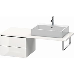 Duravit L-Cube Unterschrank LC583708585 52 x 54,7 cm, weiß hochglanz, für Konsole, 2 Schubkästen