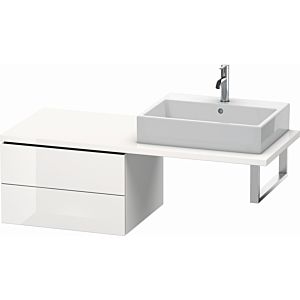 Duravit L-Cube Unterschrank LC583808585 62 x 54,7 cm, weiß hochglanz, für Konsole, 2 Schubkästen