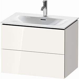 Duravit L-Cube Waschtisch-Unterschrank LC630602222 72 x 48,1 cm, weiß hochglanz, 2 Schubkästen, wandhängend