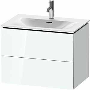 Duravit L-Cube Waschtisch-Unterschrank LC630608585 72 x 48,1 cm, weiß hochglanz, 2 Schubkästen, wandhängend