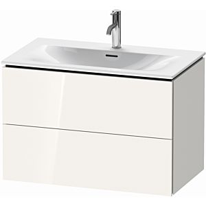 Duravit L-Cube Waschtisch-Unterschrank LC630702222 82 x 48,1 cm, weiß hochglanz, 2 Schubkästen, wandhängend