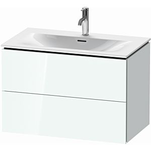 Duravit L-Cube Waschtisch-Unterschrank LC630708585 82 x 48,1 cm, weiß hochglanz, 2 Schubkästen, wandhängend