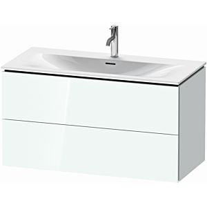 Duravit L-Cube Waschtisch-Unterschrank LC630808585 102 x 48,1 cm, weiß hochglanz, 2 Schubkästen, wandhängend