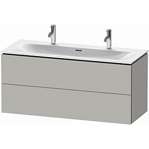 Duravit L-Cube vanity unit LC630900707 122 x 48, 2000 cm, concrete gray matt, 2 drawers, wall-hung