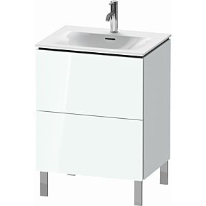 Duravit L-Cube Waschtisch-Unterschrank LC659508585 62 x 48,1 cm, weiß hochglanz, 2 Auszüge, stehend