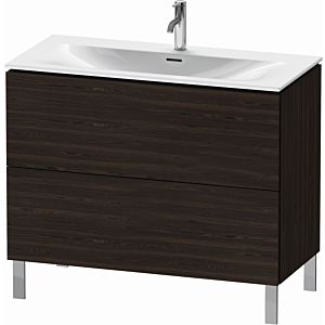 Duravit L-Cube vanity unit LC659806969 102 x 48, 2000 cm, brushed walnut, 2 pull-outs, standing