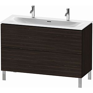 Duravit L-Cube vanity unit LC659906969 122 x 48, 2000 cm, brushed walnut, 2 pull-outs, standing