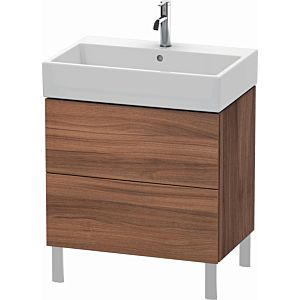 Duravit L-Cube vanity unit LC677607979 68.4 x 45.9 cm, natural walnut, 2 pull-outs, standing