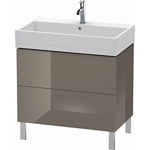 Duravit L-Cube vanity unit LC677708989 78.4x 45.9 cm, flannel gray high gloss, 2 pull-outs, standing