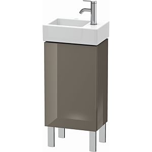 L-Cube Duravit vasque LC6793L8989 36,4x24,1x58,1cm, debout, porte à gauche, gris flanelle brillant