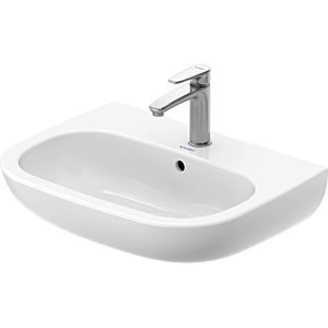 Duravit D-Code Waschtisch 231060000 60 x 46 cm, mit Überlauf, 1 Hahnloch, weiss