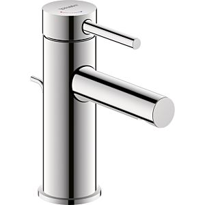 Duravit S FreshStart Circle Waschtischarmatur CE1011001010 mit Zugstangen-Ablaufgarnitur, Ausladung 100mm, chrom Hochglanz