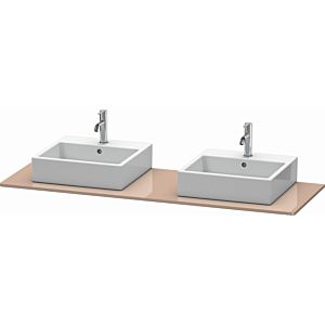 Duravit XSquare console XS063HB8686 160x55cm, with two cut-outs, cappuccino high gloss
