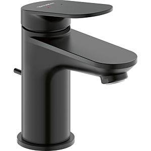 Duravit S Wave Waschtischarmatur WA1010001046 Ausladung 95mm, mit Zugstangen-Ablaufgarnitur, schwarz matt