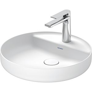 Duravit Vitrium countertop basin 2662463271 46cm, with tap hole, tap hole bank, without overflow, ground, white satin finish