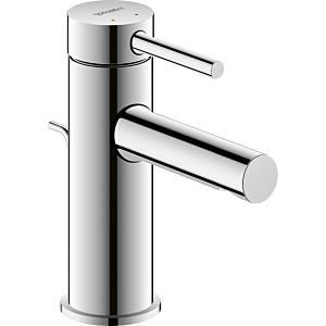 Duravit S MinusFlow Circle Waschtischarmatur CE1012001010 mit Zugstangen-Ablaufgarnitur, Ausladung 100mm, chrom Hochglanz