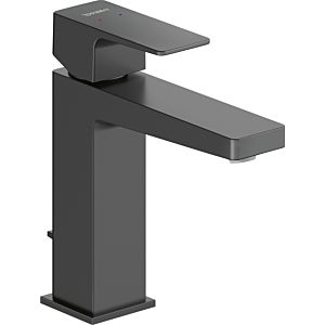 Duravit M Manhattan Waschtischarmatur MH1020001046 Ausladung 129mm, mit Zugstangen-Ablaufgarnitur, schwarz matt